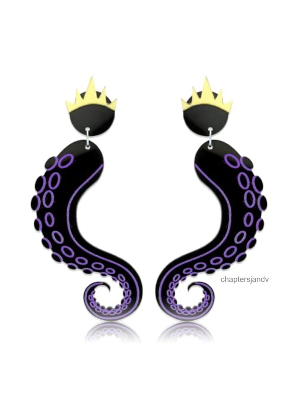 Sea Witch Octopus Earrings Lightweight Acrylic Halloween Cosplay Drop Dangle